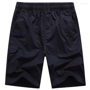 Herren Shorts 2023 Sommer Solid Color Casual Mult-Pockets Jogginghose Cotton Men Kleidung Knie Länge lose kurze Hosen Streetwear