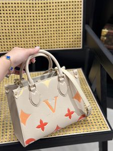 2024 Frauen Taschen Mode Einkaufstaschen gedruckte Handtaschen Designer hochwertige Einkaufstaschen Blume geprägt rosa Tasche Handtaschen Klassische Umhängetasche