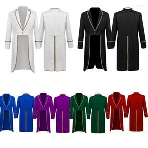 Men's Jackets Medieval Halloween Cosplay Costume For Mens Single Button Gothic Long Jacket Tuxedo Tailcoat Vintage Outwear