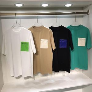 Mens T Shirts broderi Craft Vent de Grand Nom präglade läderlogotypfickor över storlek Drop Sleeve Version Women Fashion T-shirt341U