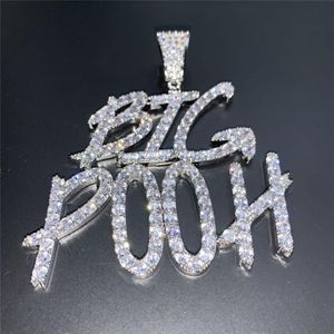 Gold Silver Colors Cz Diamond Iced Out Letter Custom Name Halsband för kvinnor Män med 24 tum repkedja192v