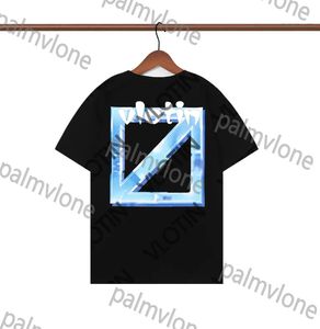 New Fashion Luxurys Offes Abbigliamento T-shirt da uomo e T-shirt larghe da donna Tops Man Casual Street graffiti Shirt Felpaoff T-shirt da uomo 2023offes bianco