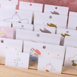 Jewelry Pouches 100Pcs Packing Earring Display Cards Ear Studs Holder 400g Thick Paper Necklace Packaging Stand Card Tags Custom Logo