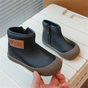 Fashion Kids Martin Boots Autumn Children Ankle Boot Winter Boys Girls Shoes Soft Leather Toddlers Baby Chelsea Boots