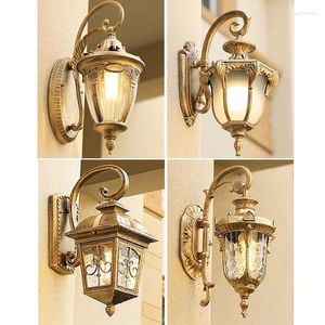 Wall Lamps Nordic Retro LED Lamp Industrial Brown Glass Waterproof Sconce For Villa Garden Staircase Balcony Outdoor Porch Lights