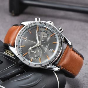 新しい5針ステッチ豪華な男性の時計クォーツ時計高品質のトップブランドデザイナークロックレザーベルトメンファッションアクセサリーホリデーギフトデジタルウォッチ
