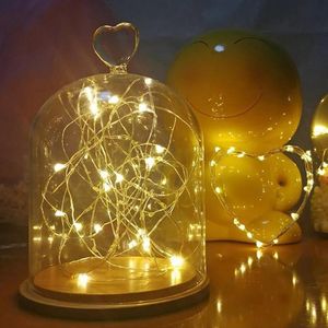 شرائح LED Fairy Lights Copper Wire String 20 2M Holiday Outdoor Lamp Garland Luces for Christmas Tree Wedding Party Decoration286R