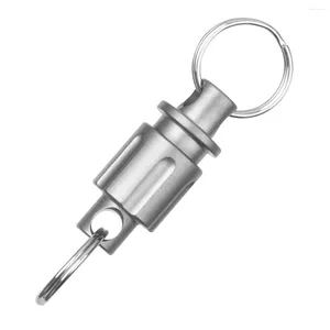 Nyckelringar Titanium Snabbutgåva Keychain Avtagbar dubbel-slut Swivel Key Chain Connector Kit Heavy Duty Car Clip