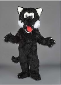 Rozmiar dorosłych Wysokiej jakości Big Black Wolf Mascot Costume Christmas Halloween Animation Performance Props