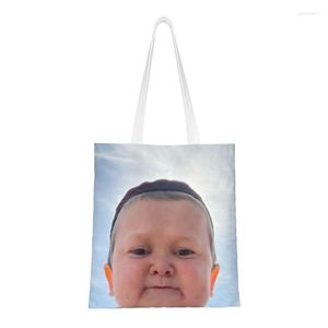 Torby na zakupy Śliczny nadruk Hasbulla Hasbullah Smile Mini Tote Reileal Canvas na ramiona torebka kupująca