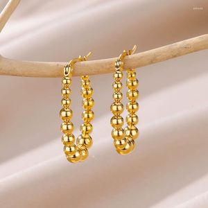 Creolen Geometrische Kreis Ball Für Frauen Gold Farbe Edelstahl Trend 2023 Luxus Hochzeit Schmuck Aretes