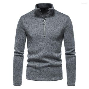 Men's T Shirts Autumn Winter Cardigan Men Sweaters Jackets Coats Fashion High Collar Knitted Slim Fit Coat Mens Clothing 2023