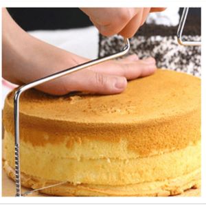 Bakeware Tools Rostfritt stål kakavdelare Integrerad ost och brödskivare Bakningsverktyg Kök Vitt krage Elitkaffe