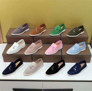 Women's flat casual shoes Luxury Designer Rover Charm Men's Suede Loafers Designer Leather Shoes Black Couples style dress shoes for both men and women with box box