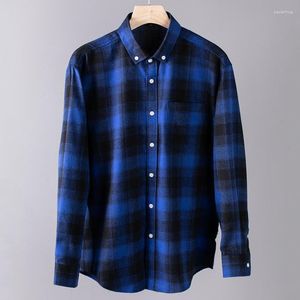 Мужские повседневные рубашки Camisas De Hombre, мужские рубашки больших размеров на пуговицах, большие и высокие клетчатые фланелевые рубашки с длинными рукавами