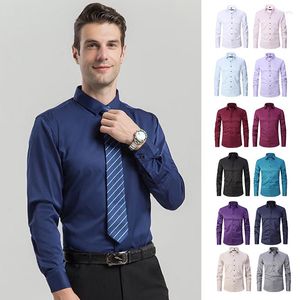 Men's Dress Shirts Camisas De Hombre Long Sleeve For Men Clothing 2023 Business Formal Wear Camisa Social Masculina Slim Fit Chemise Homme