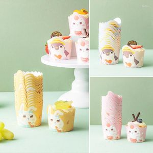 Bakeware Araçları 10 PCS Renkli Karikatür Kağıt Kek Kek Cupcake Liner Pişirme Muffin Bardak Kılıf Partisi Tepsisi Kalıp Dekorasyon