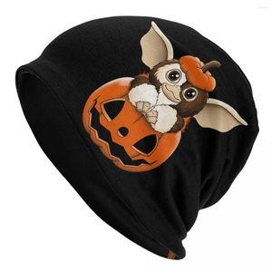 Basker unisex skrämmande mogwai pumpa mössor hatt tillbehör vintage gremlins halloween multifunktion motorhuven stickad