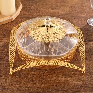 Plates European Gold-plated Decorative Dried Fruit Box Storage Home Desktop Supplies Decoration