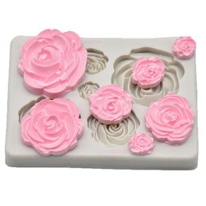 Rose Flower Silicone Mold Fondant Mold Cake Decorating Tools Chocolate Tool Kitchen Baking Scraper 1pc257m