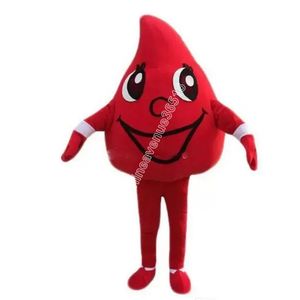 Halloween Rosso sangue gocce Costume mascotte Personaggio a tema cartone animato di alta qualità Carnevale Adulti Taglia Natale Compleanno Festa Fancy Outfit