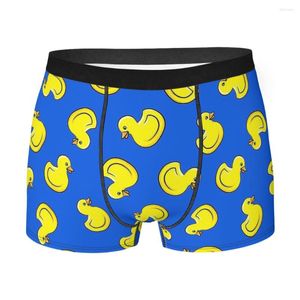 Cuecas de borracha ducky pato banho brinquedo amarelo bonito respirável calcinha homem roupa interior ventilar shorts boxer briefs