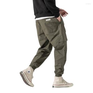 Men's Pants Men Side Pockets Cargo Spring Autumn Hip Hop Casual Jogging Trousers Korea Style Fashion Streetwear Sweatpants