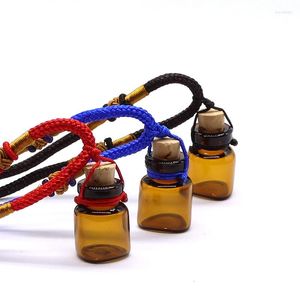 Anhänger-Halsketten, 2 Stück, Kork-Glasflaschenfläschchen, verkorkte Flaschen, Wunsch-Halskette, handgefertigte Schmuckstücke