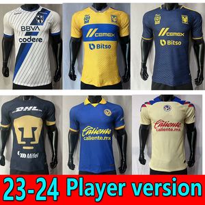 Wersja gracza Liga MX Club America piłka nożna R.Martinez Monterrey R.funes Tigres Uanl Gignac Unam Salvio 2203 2024 D. Valdes Shirt Football Minform Men Tops