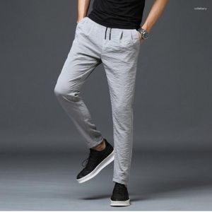 Men's Pants Fashion Men Solid Casual Koreon Big Size Spring Summer Thin Pocket Elastic Waist Streetwear Business Loose Sports Trousers