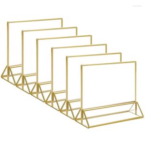 Frames Horizontal Clear Acrylic Sign Holder Double Sided Table Menu Picture For Wedding Numbers Restaurant Signs A Durable