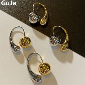 Orecchini a goccia con perline rotonde metalliche in stile gioielli di moda per donne, ragazza, regalo di nozze, accessori per le orecchie 230928