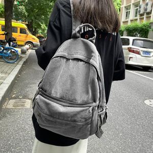 Zaino Borsa da scuola universitaria retrò di moda da donna in tela di alta qualità per ragazze adolescenti Zaino da viaggio per studenti di design