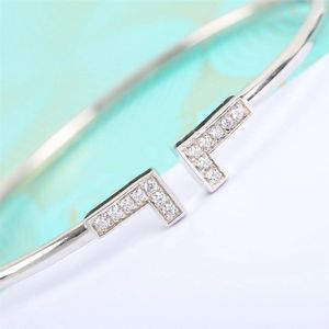 S925 silver opened punk bracelet with diamond for women wedding jewelry party charm gift with box PS3768301Q
