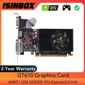 GT610 Graphics Card 1GB GDDR3 64Bit Video Card For NVIDIA GeForce PCIE PCI-Express 2.0 VGA DVI Interface GT 610 64 Bit GPU