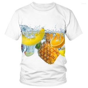 Men's T Shirts Cool Boy Personality Print Casual Short Sleeve Fashion Fruit Strawberry Men Shirt 3D Pattern Summer Tops Tee
