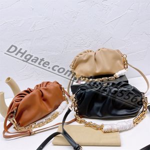 Top leather CHAIN POUCH Clutch Bags shoulder bags Cross body purses totes Luxury Multi color selection Women's Handbags Shoulder Bags purse