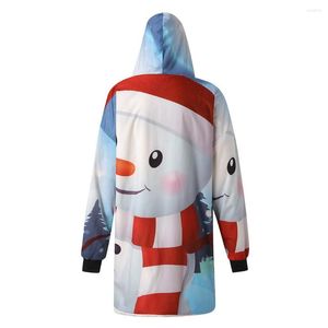 Erkek Hoodies Sevimli Noel Baba 3d Baskı Sweatshirt 2023 Kış Tiken Sıcak Uzun Erkekler Kıyafet XL-4XL Chaqueta De Los Hombres