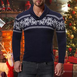 Мужские свитера в мужском европейском и американском свитере Топ зимний рождественский цвет, совпадающий