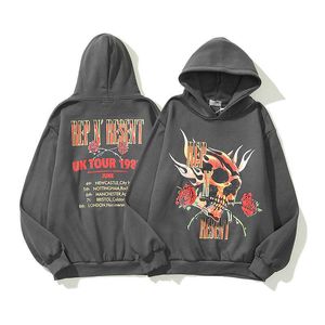 Erkek Hoodies Sweatshirts Yeni ve Kadın Moda Tasarımı Sunum Mevcut Kış Silahı Gül Baskı Black Os High Street Kazak