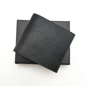 Fashion Mens Short Wallets Classic Genuine Leather Men Slim Wallet With Card Slot Bifold Wallet Small Wallets With Box206G