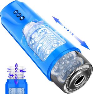 Automatic Male Masturbator DANKIS Men's Stroker with Powerful Thrusting Rotating Modes Pocket Pussy Vagina Design Blue Hand Best quality