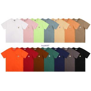 Herren-T-Shirt Carhart Classic Pocket Short Sleeve American Crew Neck Loose Mehrfarbig Passend für Herren und Damen