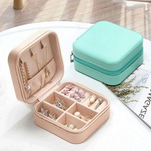 Jewelry Pouches Portable Small Trinket Earring Necklace Bracelet Ring Organizer Display Case Travel Ornaments Leather Mini Storage Box