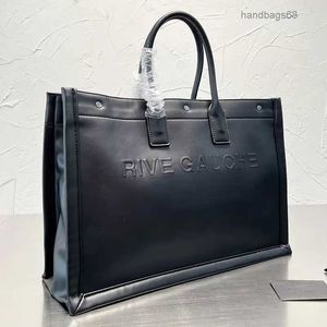 Bolsa de couro para mulheres rive gauche bolsas de bolsas de ombro bolsas de compras bolsa de cartas em relevo bolsas68