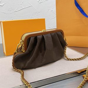Цепная сумка по кроссовым сумку женское модное сумочка кошельки сцепления облачной формы подлинные кожа