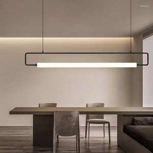 Pendelleuchten Designer Licht Luxus Linien Nordic Restaurant Lange Kronleuchter Büro Couchtisch LED Minimalistische Esszimmer Bar Lampe