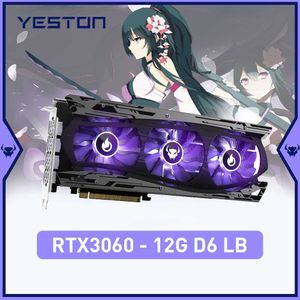 Yeston New Graphic Card GDDR6 NVIDIA RTX 3060 12G GPU GPU CARDS 8PIN 192 BIT PLACA DE VDEO