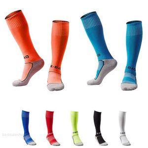 Cotton Kids Long Soccer Socks Sports Sports Compression Socks Knee High Football Socks Towel Bottom for Unisex Youth 7-13 anos Top