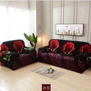 Chair Covers 3D Peony Floral Pattern Elastic Stretch Universal Sofa Sectional Throw Couch Corner Cover Furniture Armchairs Home Decor